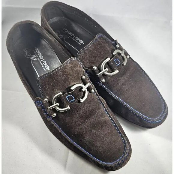 Donald J Pliner Dacio Expresso Suede Slip-On Loafer Men Size 10 M