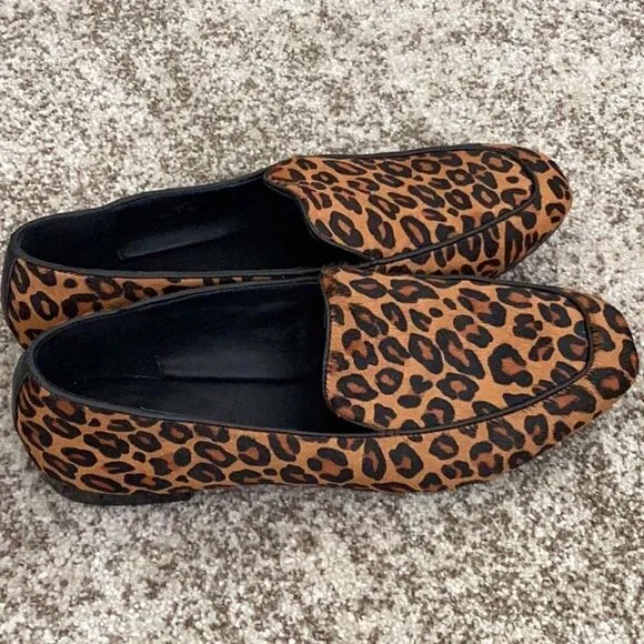 Donald J. Pliner Heddy Leopard Print Calf Hair Loafer 8