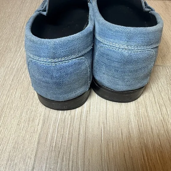 Donald J Pliner Horsebit Slip On Men Blue Loafers 8