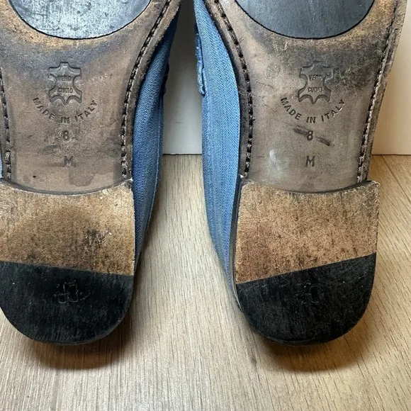 Donald J Pliner Horsebit Slip On Men Blue Loafers 8
