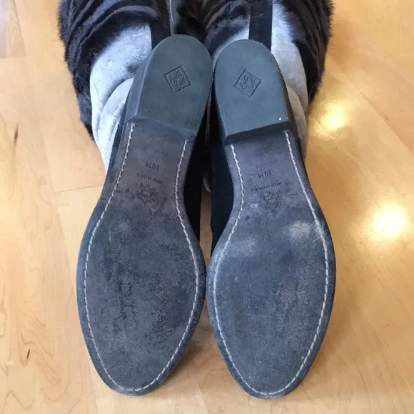 Donald J. Pliner Western Couture Zebra Fur Boots