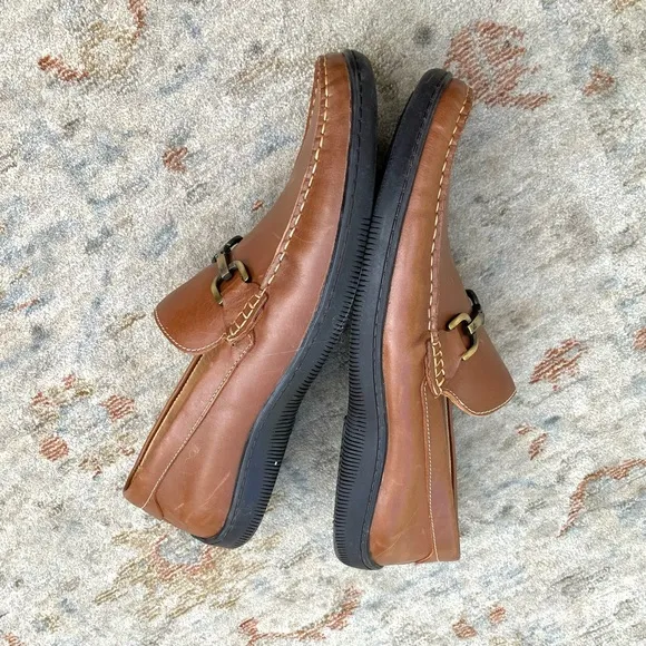 Donald Pliner Brown Leather Loafers Moccasins Sz 12