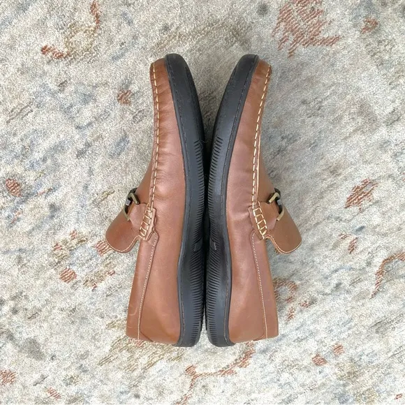 Donald Pliner Brown Leather Loafers Moccasins Sz 12