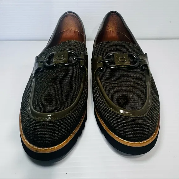 Donald Pliner Clio Olive Green Loafers Size 8 1/2