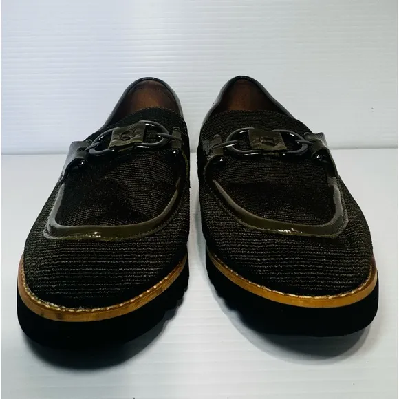 Donald Pliner Clio Olive Green Loafers Size 8 1/2