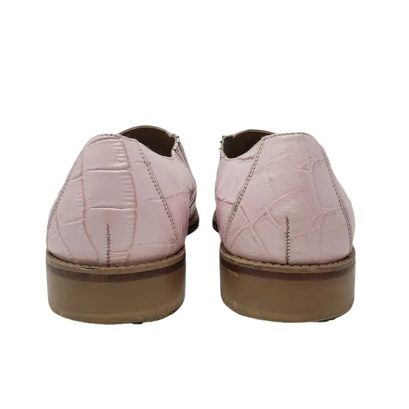 Donato Marrone Mens Size 10 Pink Leather Slip On Loafers Valentine's Day Retro