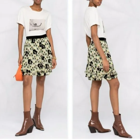 Dorothee Schumacher Flower Patch Ruffle Detail Skirt