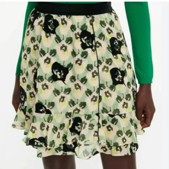 Dorothee Schumacher Flower Patch Ruffle Detail Skirt