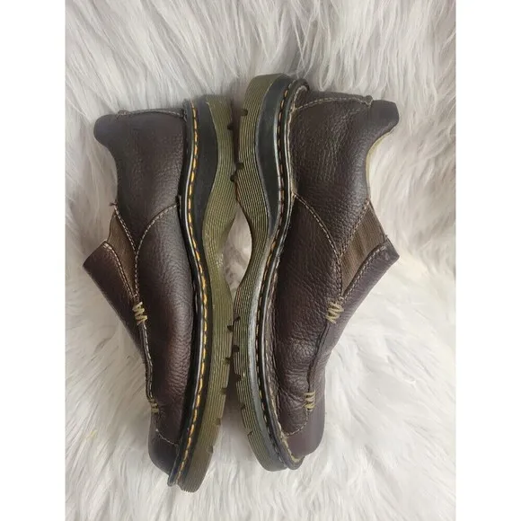 Dr Martens 11233 Size 8 Loafers Brown Leather Slip On Casual Comfort Docs