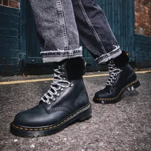 Dr. Martens 1460 Serena Collar Faux Fur Lined Lace Up Boots