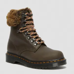Dr Martens 1460 Serra Collar Faux Fur Lined Lace Up Boots