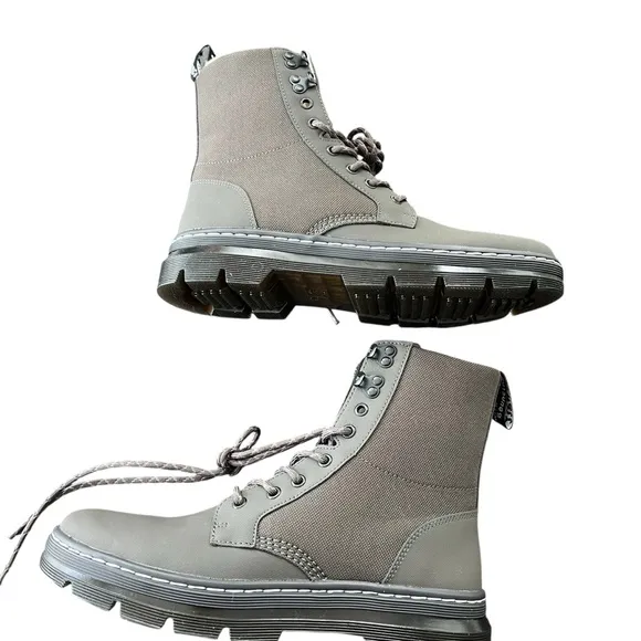 Dr Martens Combs II in Gunmetal Gray Fur-lined Boots Men’s Size 11