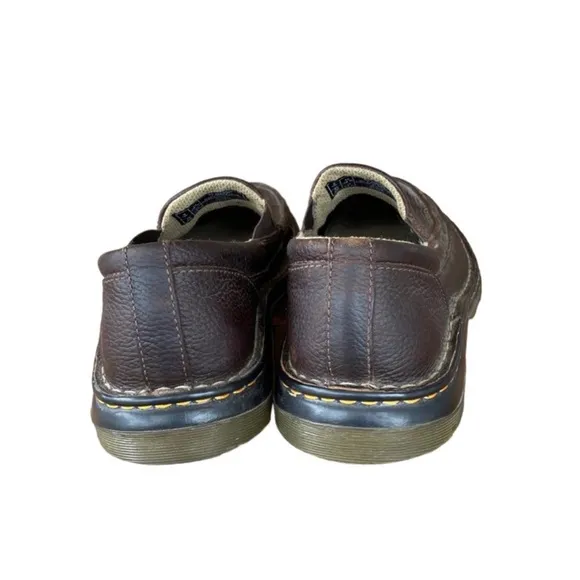 DR MARTENS Lennon Air Wair brown leather men’s slip on loafers size 10