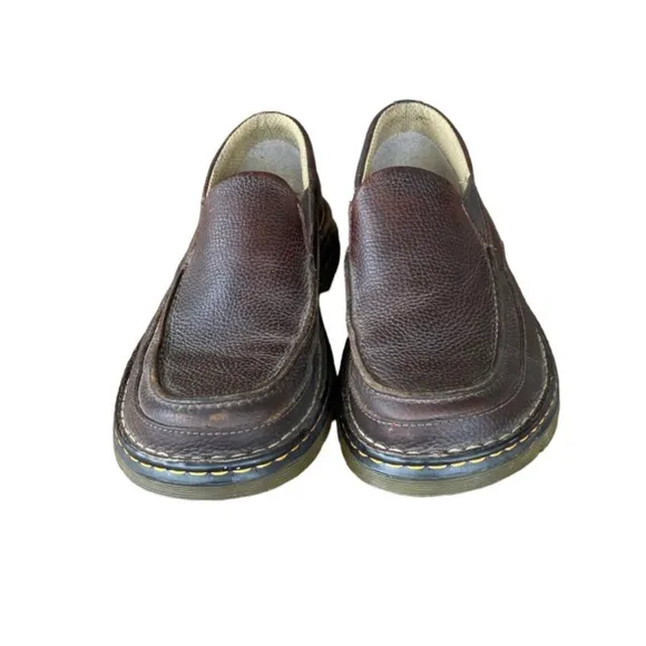 DR MARTENS Lennon Air Wair brown leather men’s slip on loafers size 10