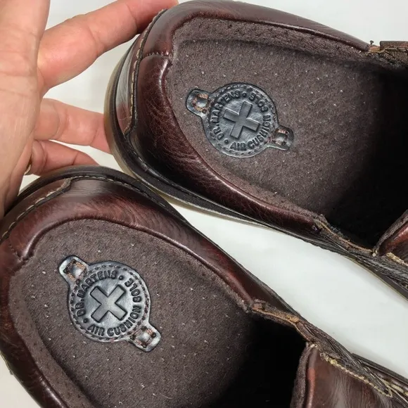 Dr Martens Mens Neil Slip-On Dark Brown Leather Casual Loafers Size 9M
