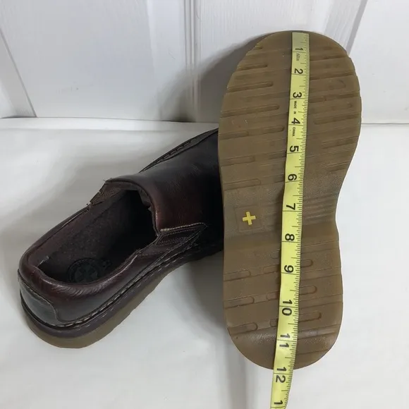 Dr Martens Mens Neil Slip-On Dark Brown Leather Casual Loafers Size 9M