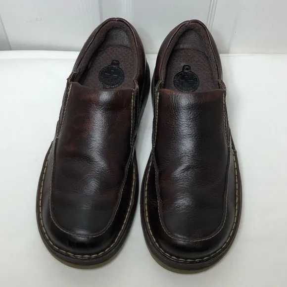 Dr Martens Mens Neil Slip-On Dark Brown Leather Casual Loafers Size 9M
