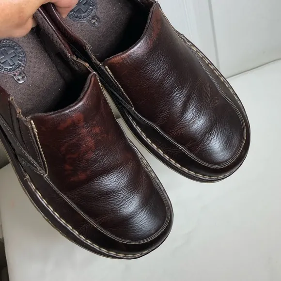 Dr Martens Mens Neil Slip-On Dark Brown Leather Casual Loafers Size 9M