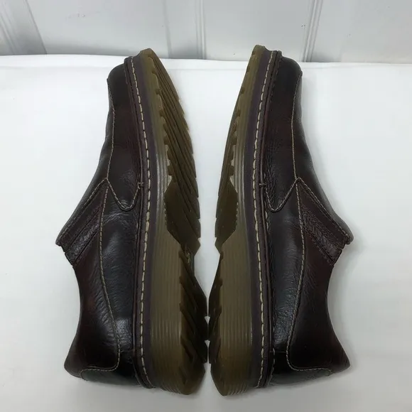 Dr Martens Mens Neil Slip-On Dark Brown Leather Casual Loafers Size 9M