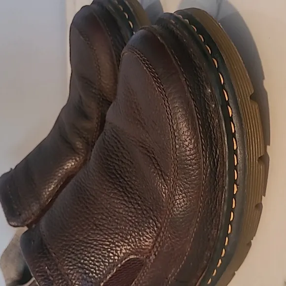 Dr Martens Orson Men's 10 Brown Leather Slip-On Loafers Shoes Slip Oil Resistant