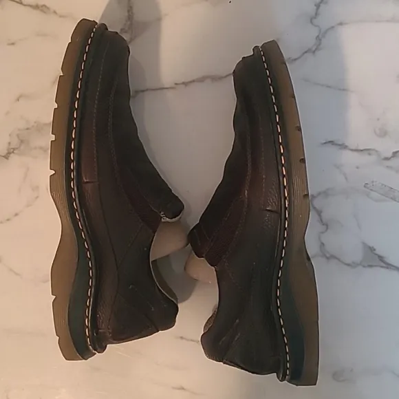 Dr Martens Orson Men's 10 Brown Leather Slip-On Loafers Shoes Slip Oil Resistant