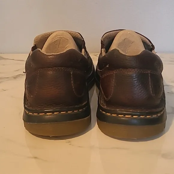 Dr Martens Orson Men's 10 Brown Leather Slip-On Loafers Shoes Slip Oil Resistant