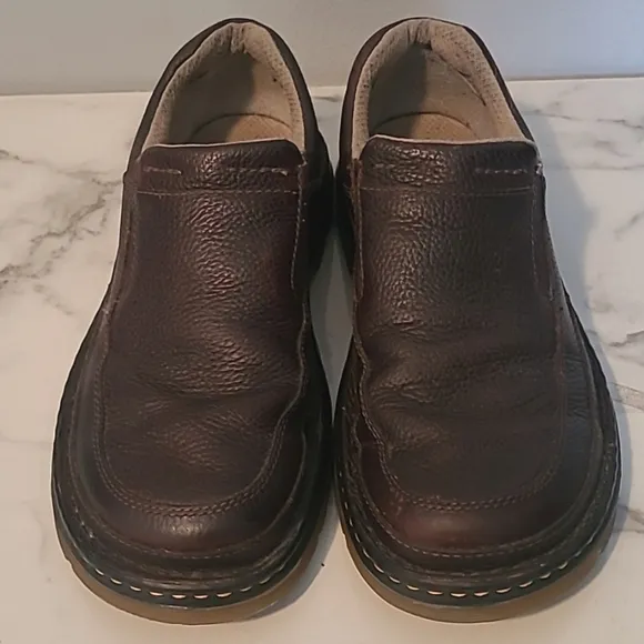 Dr Martens Orson Men's 10 Brown Leather Slip-On Loafers Shoes Slip Oil Resistant