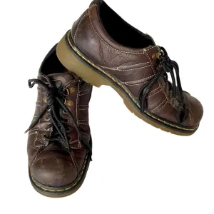 DR. MARTENS vintage Oxford Brown Leather Lace Up Loafers Size 11