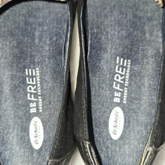 Dr Scholl's Women's Leopard Print Loafers - Black and Tan Size 9.5