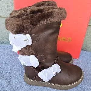 Dream Pairs Korel-7 Brown Faux Fur Lined Winter Boots Toddler Size 8