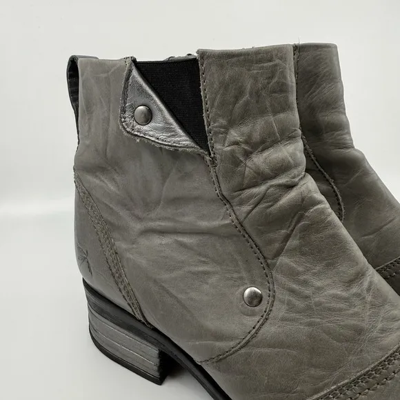 Dromedaris Leather Ankle Boots Kassia Slate Women 41 10.5-11 Comfort Fur Lined