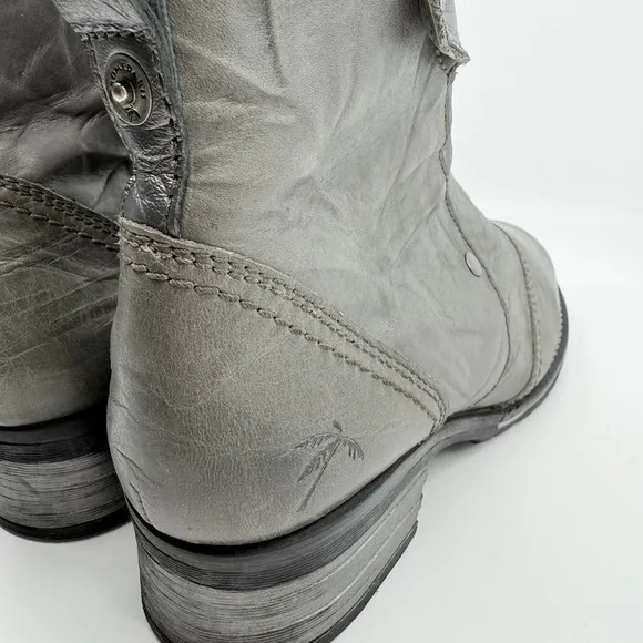 Dromedaris Leather Ankle Boots Kassia Slate Women 41 10.5-11 Comfort Fur Lined