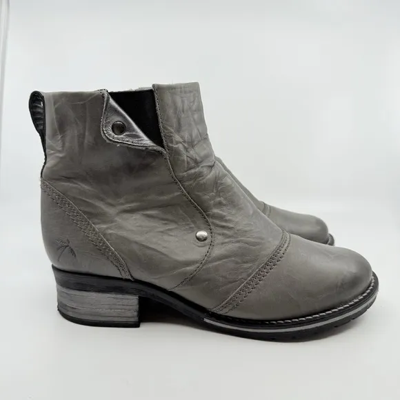 Dromedaris Leather Ankle Boots Kassia Slate Women 41 10.5-11 Comfort Fur Lined