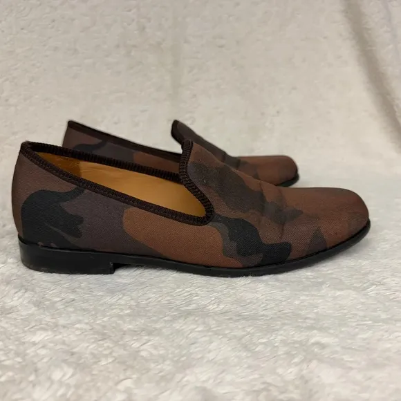 Duke Dexter Camo Loafers Handmade in England Slip On Shoes Size 9