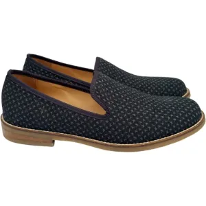 Duke   Dexter The Cross Navy Loafer Men's 10 Leather Dress Shoes Casual Slip On