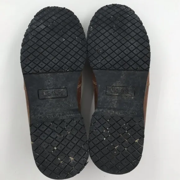 Duluth Trading Co Brown Leather Slip On Loafers size 9 Wide