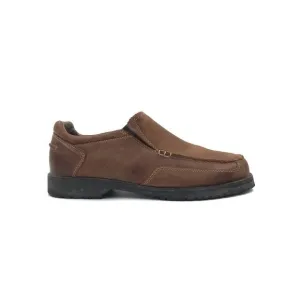 Duluth Trading Co Brown Leather Slip On Loafers size 9 Wide
