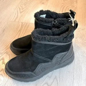 Earth Journey Verve Black Womens 7.5 Waterproof Leather &amp; Synthetic Upper Boot