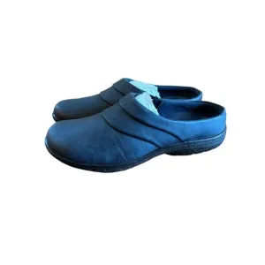 Easy Street Women's 5 M Blue Navy Slip On Mules Flats NEW Comfort