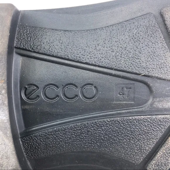 Ecco Black Leather Casual Slip on Loafers EUR 47