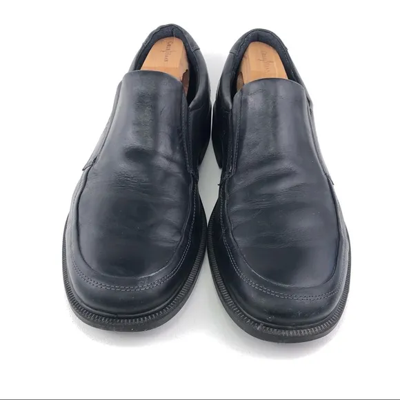 Ecco Black Leather Casual Slip on Loafers EUR 47