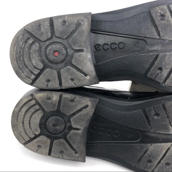 Ecco Black Leather Casual Slip on Loafers EUR 47