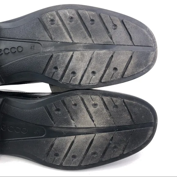 Ecco Black Leather Casual Slip on Loafers EUR 47