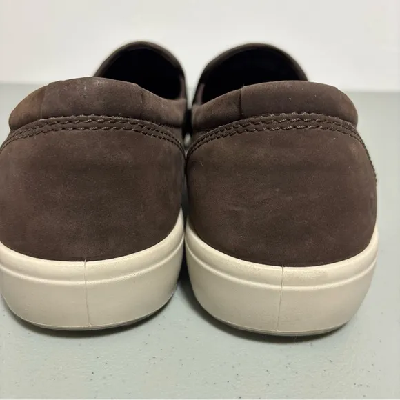 Ecco Brown Woven Leather Slip On Loafers Size 45/ 11-11.5 Casual Suede Men's