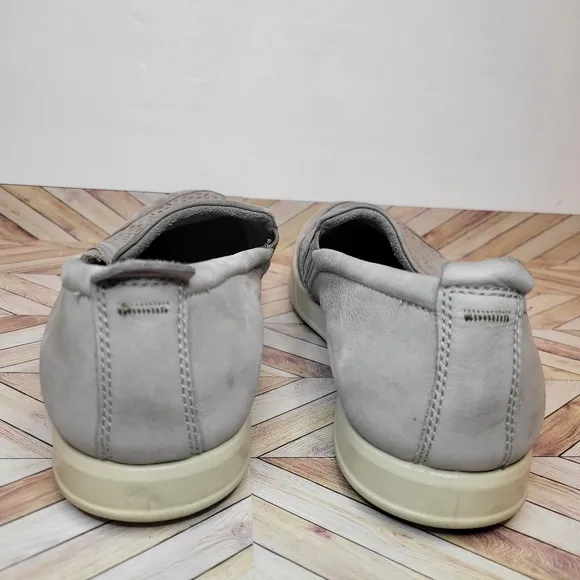 ECCO Collin 2.0 Perforated Nubuck Slip-on Loafer Sneakers Warm Grey Men's 12/46