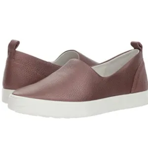 Ecco Gillian slip on leather sneakers.