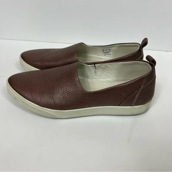 Ecco Gillian slip on leather sneakers.