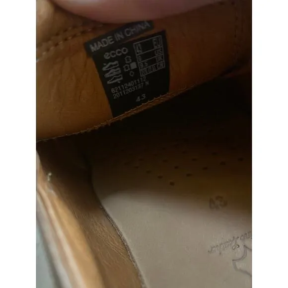 Ecco men’s brown leather loafers size 9 new without box