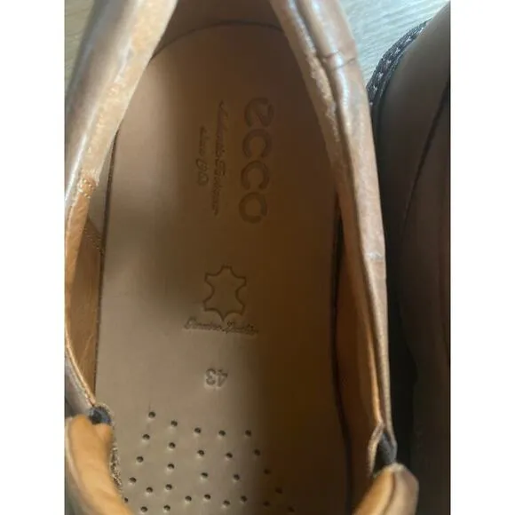 Ecco men’s brown leather loafers size 9 new without box
