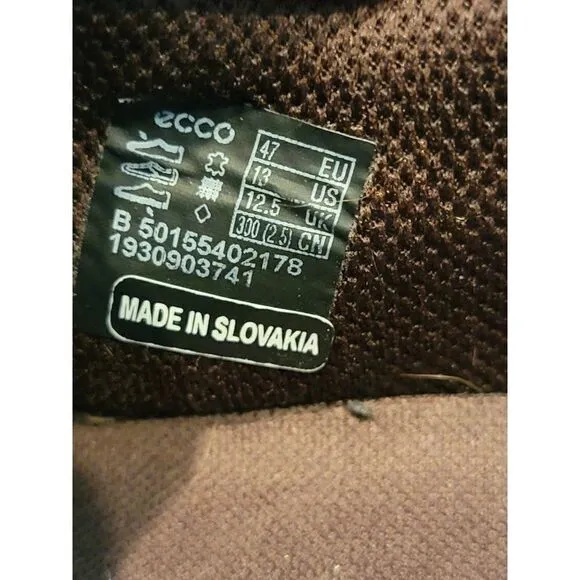 Ecco Mens Byway Slip On Sneakers 50155402178 Mocha Yak Nuback Size EU 47 U.S 13-